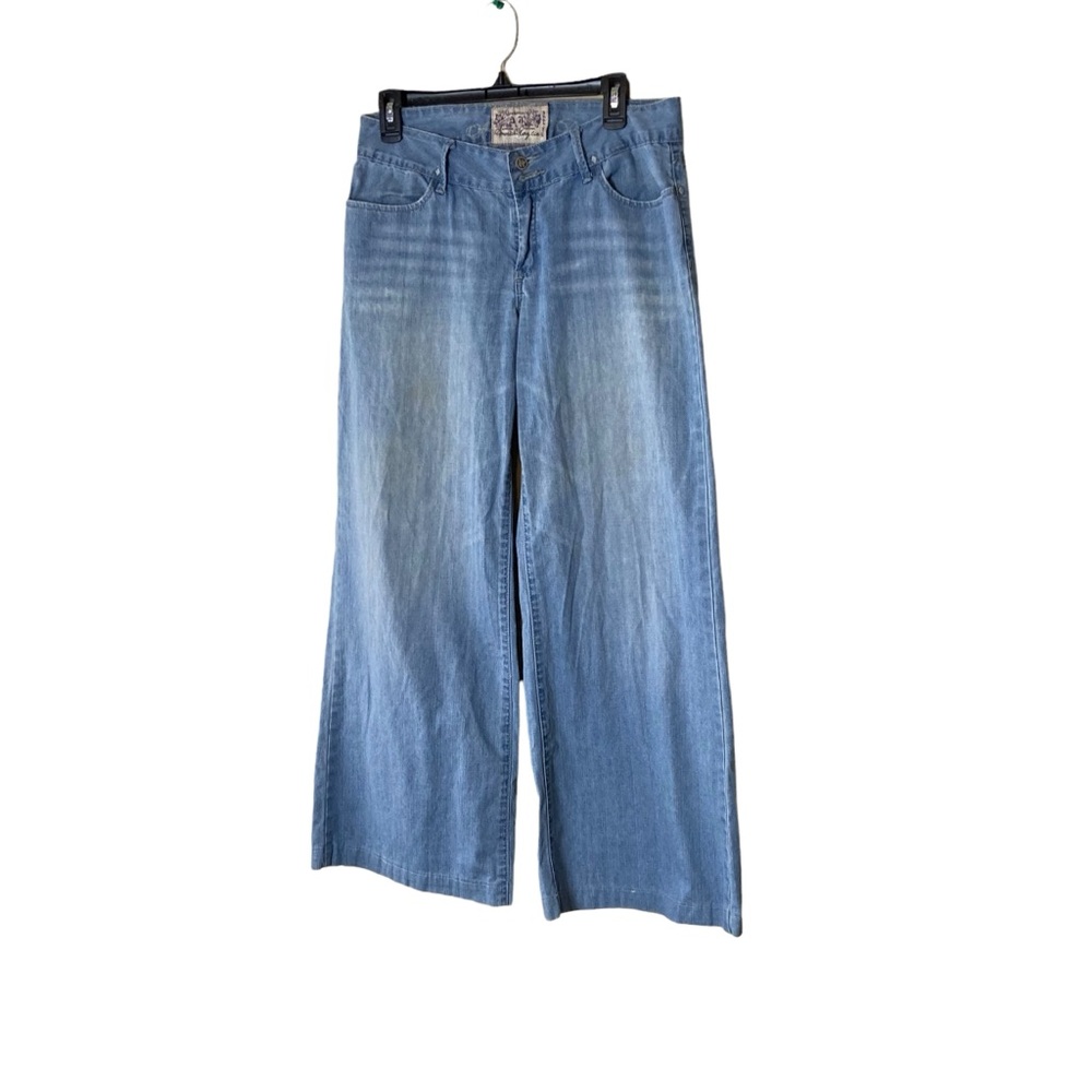 American Rag High Waist Wide‎ Leg Cropped Blue Jeans Size 11